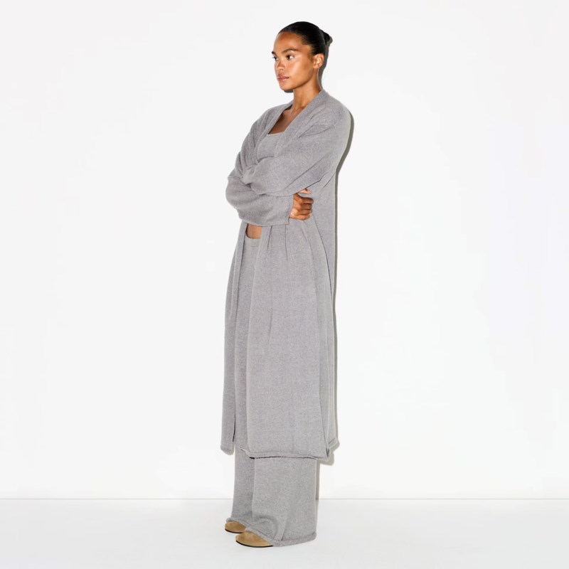 Textured knit long cardigan 3