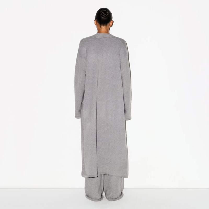 Textured knit long cardigan 4