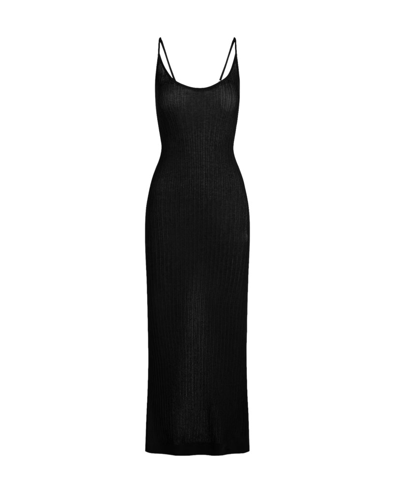 Klänning sheer knit midi 1