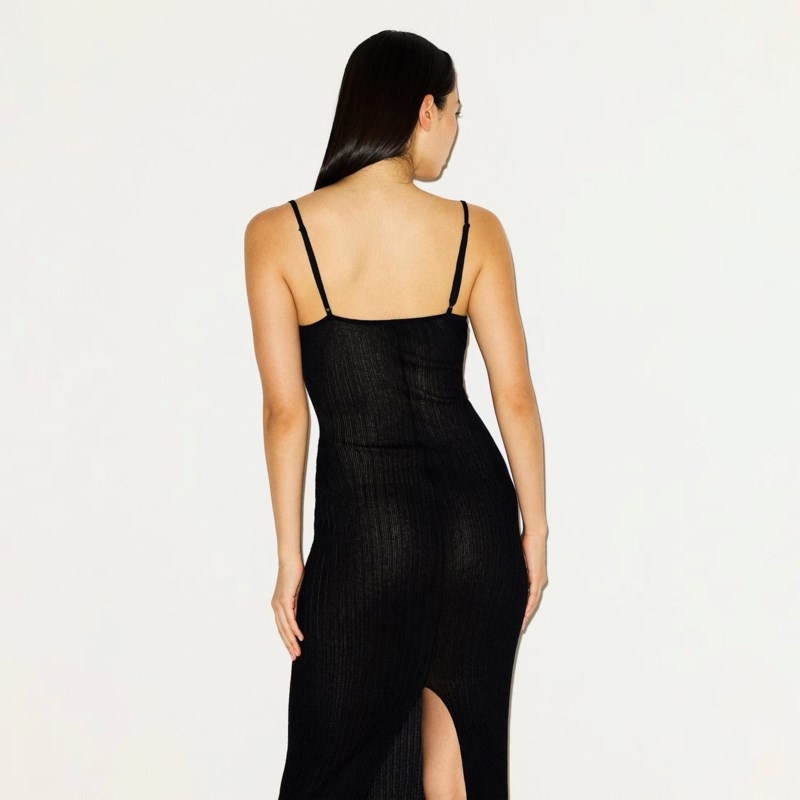 Klänning sheer knit midi 3