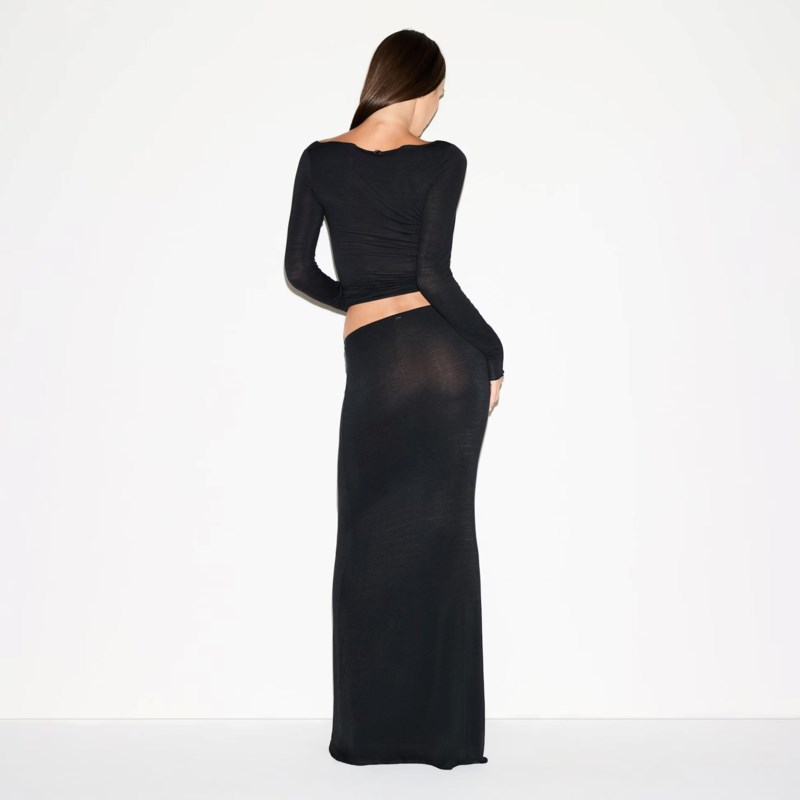 Sheer modal long skirt 3