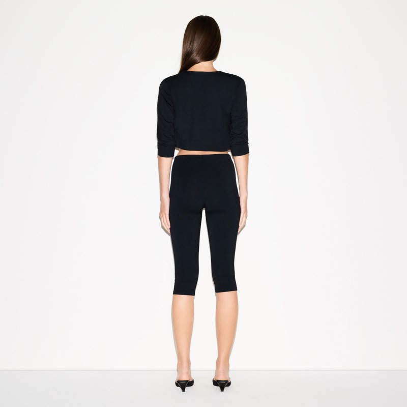 Smooth lounge cropped cardigan obsidian 4