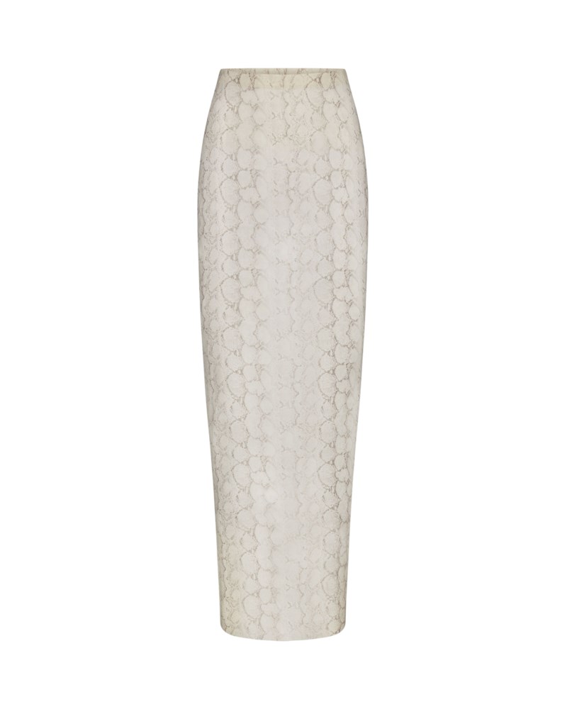 Milky sheer long skirt 1