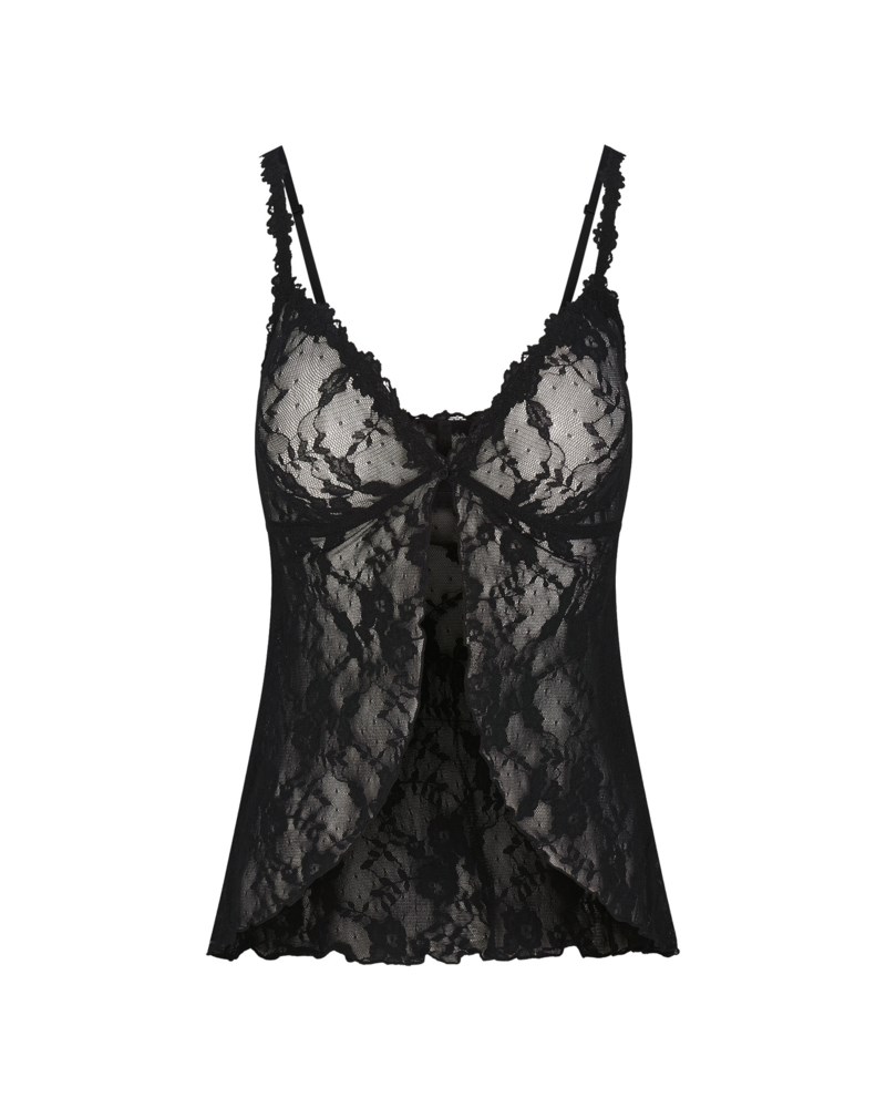 Stretch lace babydoll top