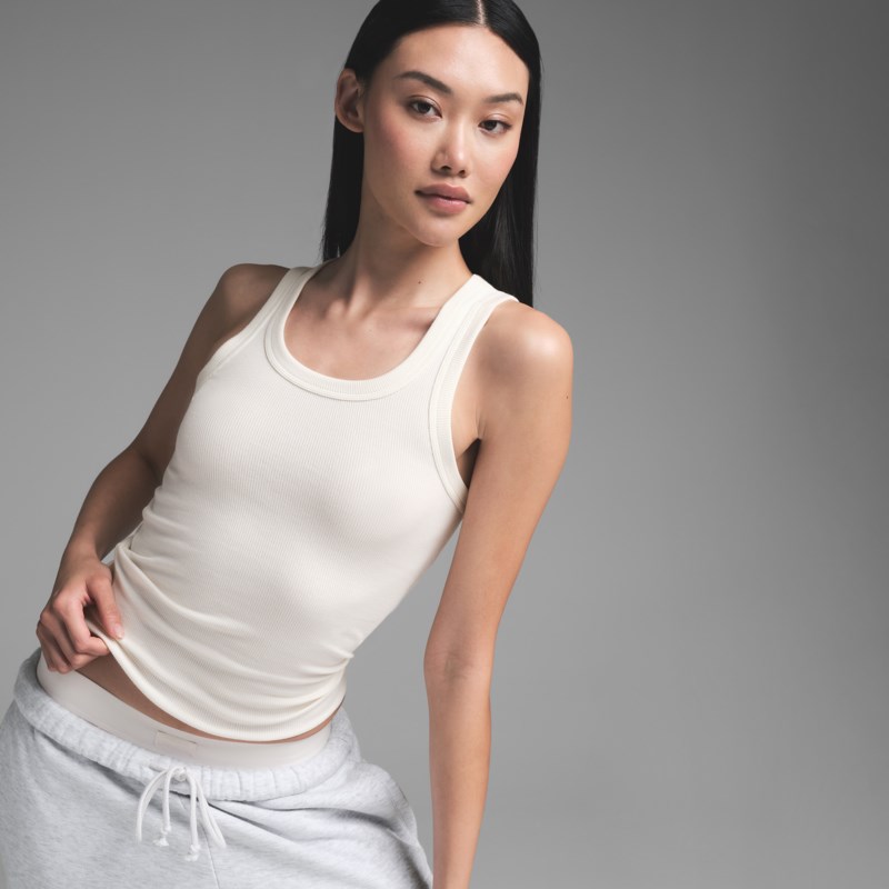 SKIMS Cotton rib scoop neck tank linnen dam – bild 3