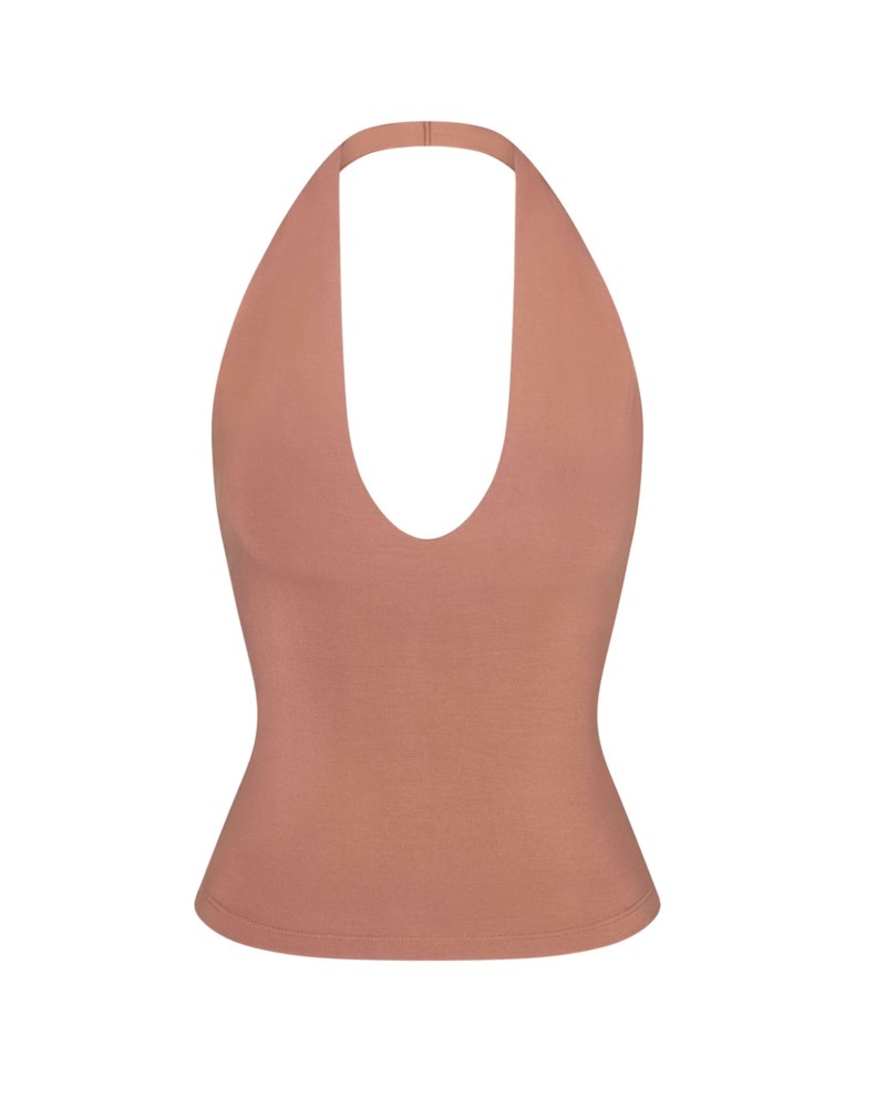 Smooth layers halter top