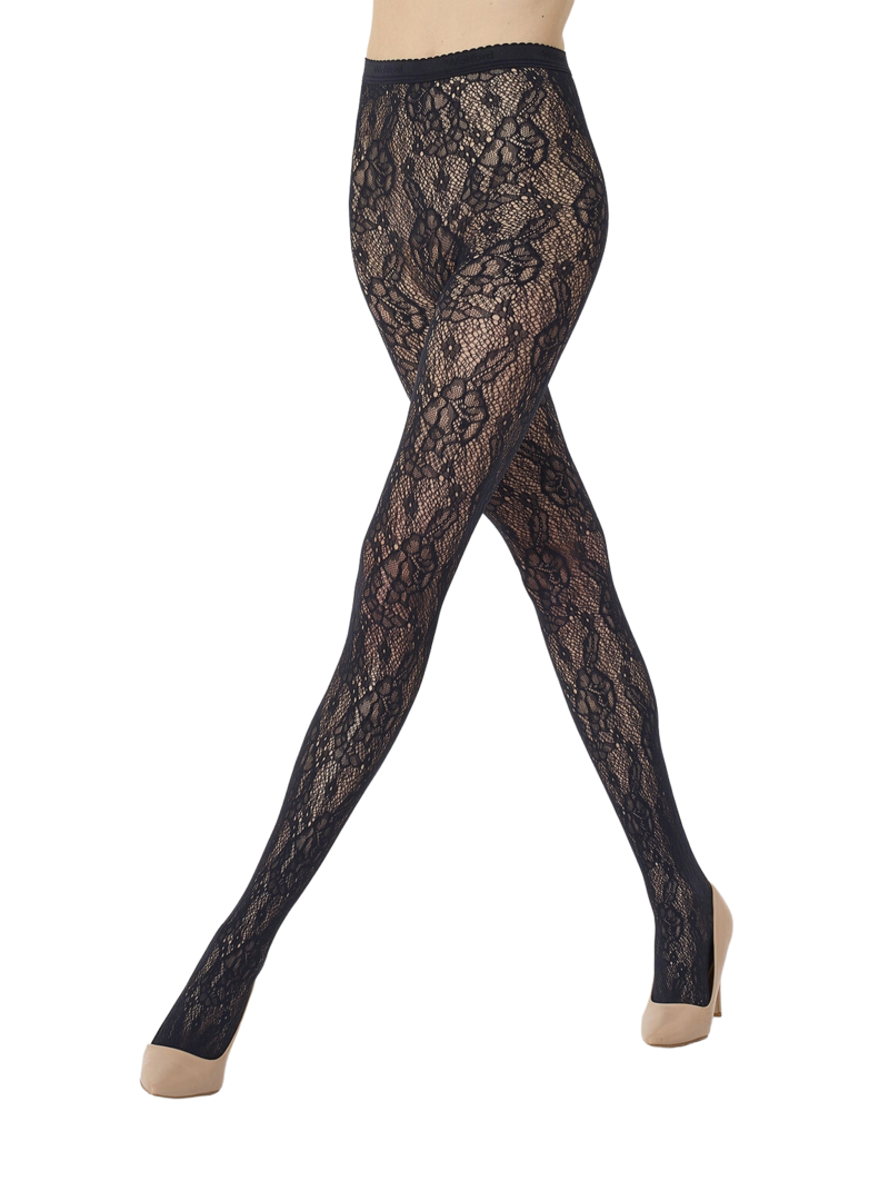 Infinite rose net tights