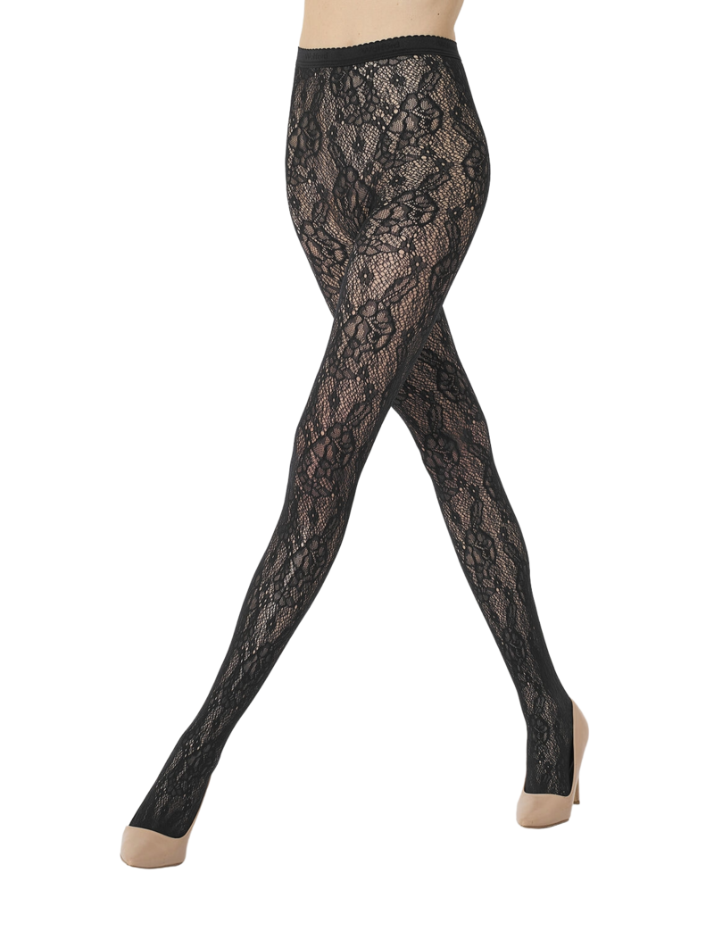 Infinite rose net tights