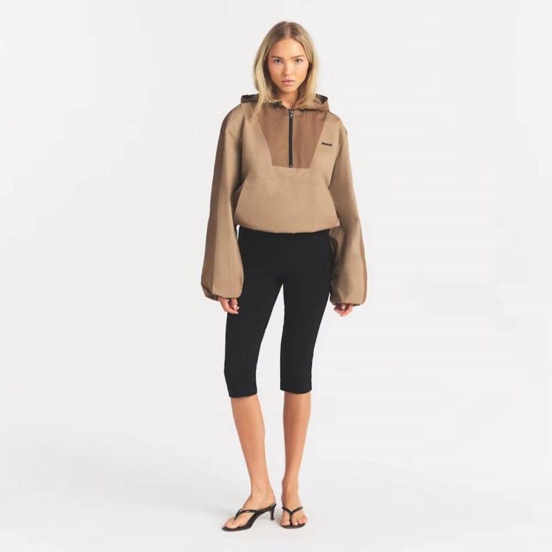 SKIMS Hoodie half zip woven cotton dam – bild 2