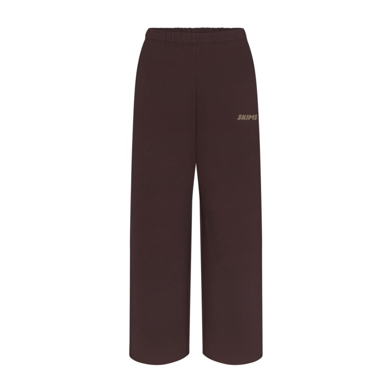Byxa cotton fleece straight leg pant with embossed logo