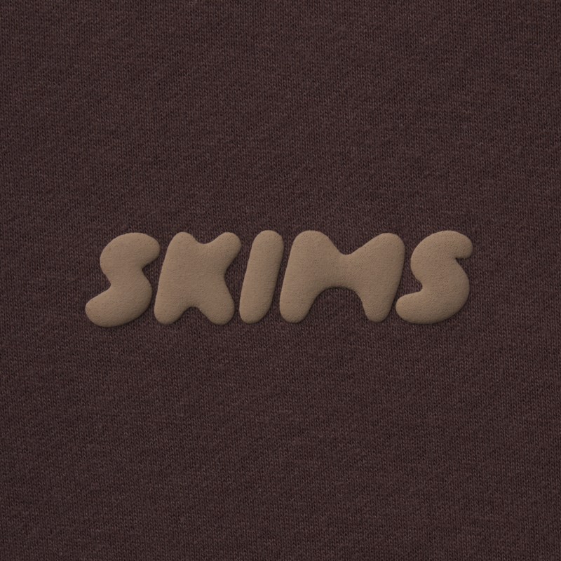 SKIMS Byxa cotton fleece straight leg pant with embossed logo dam – bild 6