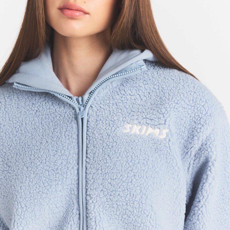 SKIMS Teddy boxy zip up jacket jackor dam – bild 4
