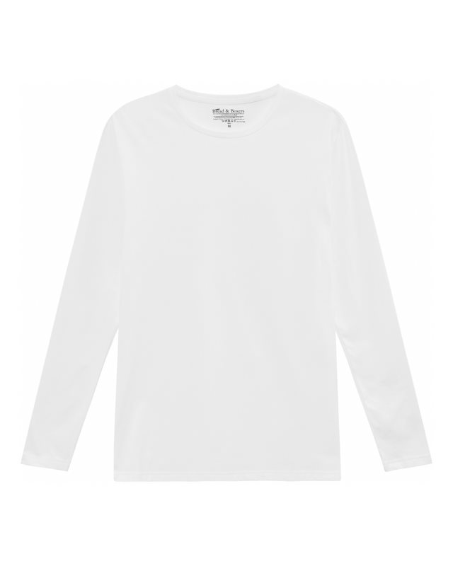 Rationalisering Byttehandel fly Bread & Boxers - Långärmad t-shirt vit | NK