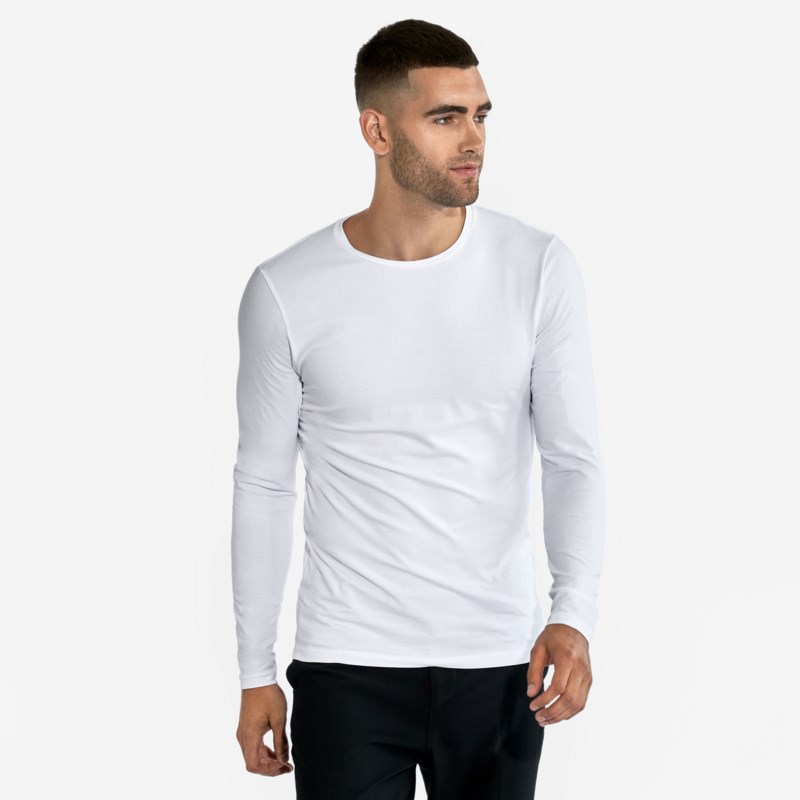 Långärmad t-shirt vit 2