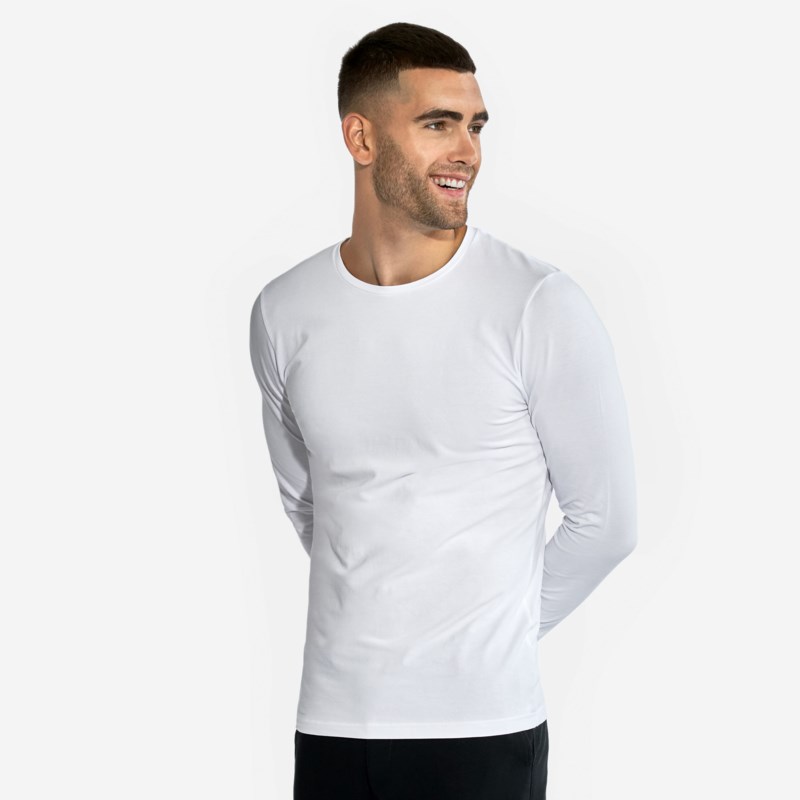 Långärmad t-shirt vit 3