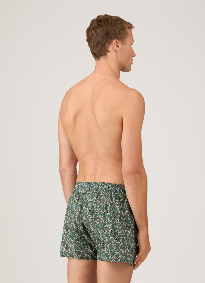 Boxer shorts woven midnight green canopy print 4