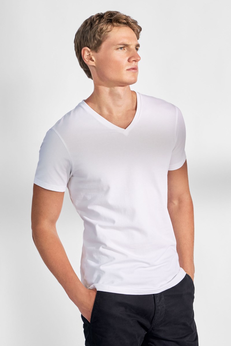 2-pack t-shirt v neck svart 3