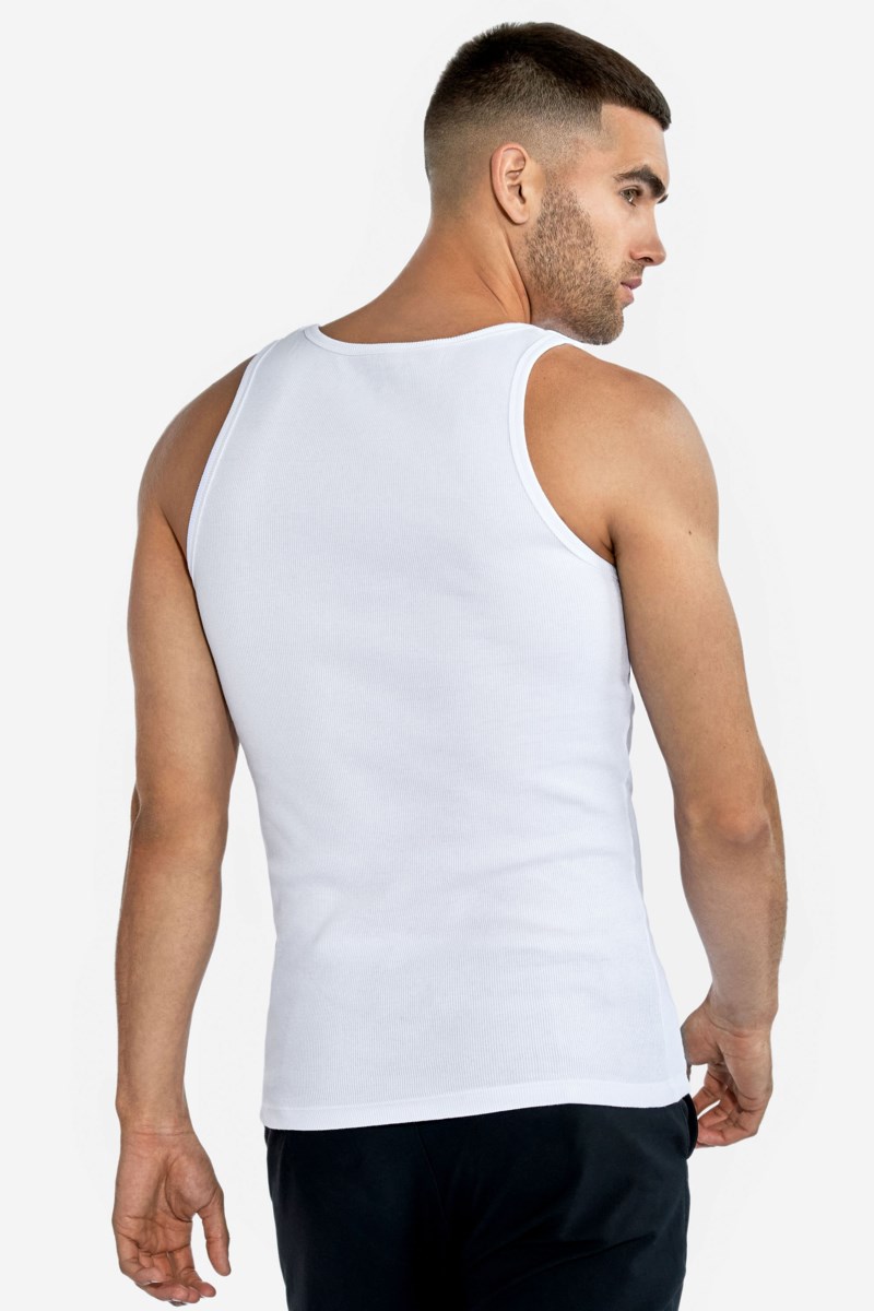 Linne ribbed 2-pack white 4