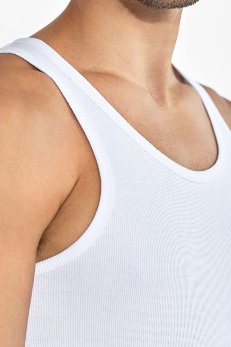 Linne ribbed 2-pack white 5