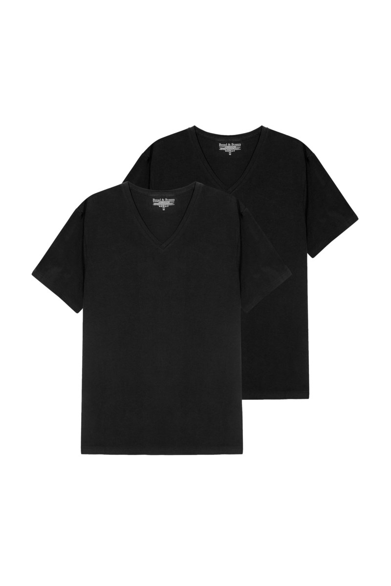 Bread&Boxers 2-Pack V-Neck t-shirts - bas herr – bild 7