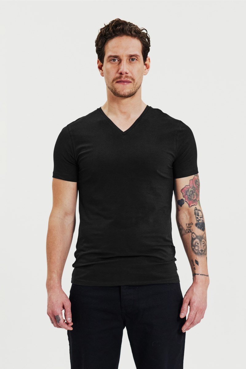 Bread&Boxers 2-Pack V-Neck t-shirts - bas herr – bild 8