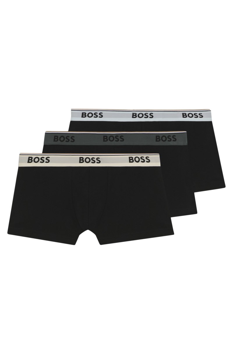 Kalsong trunk 3-pack black pattern 1