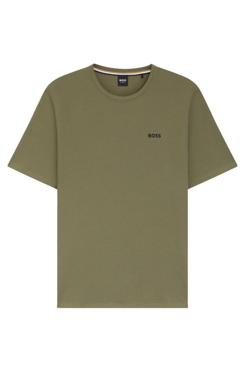 T-shirt waffle dark red 1