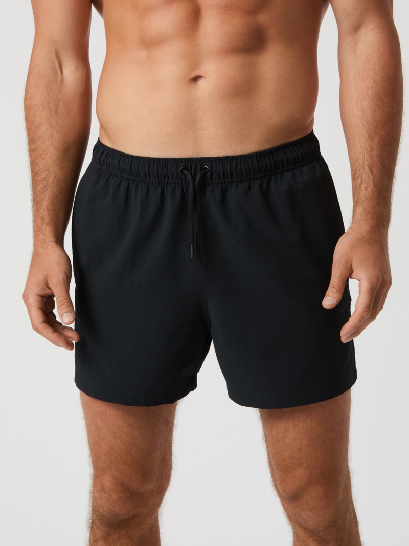 Badbyxor seersucker shorts black 3
