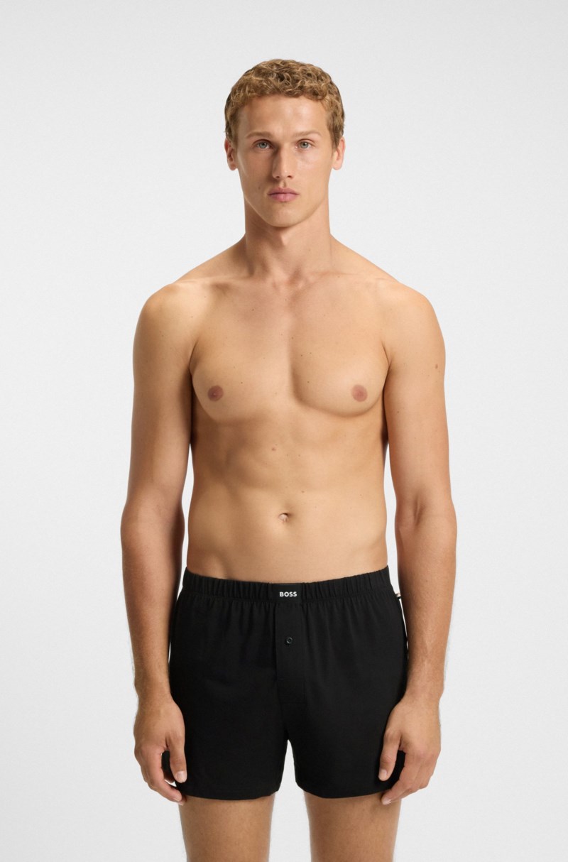 Boxershorts jersey 2-pack black 2