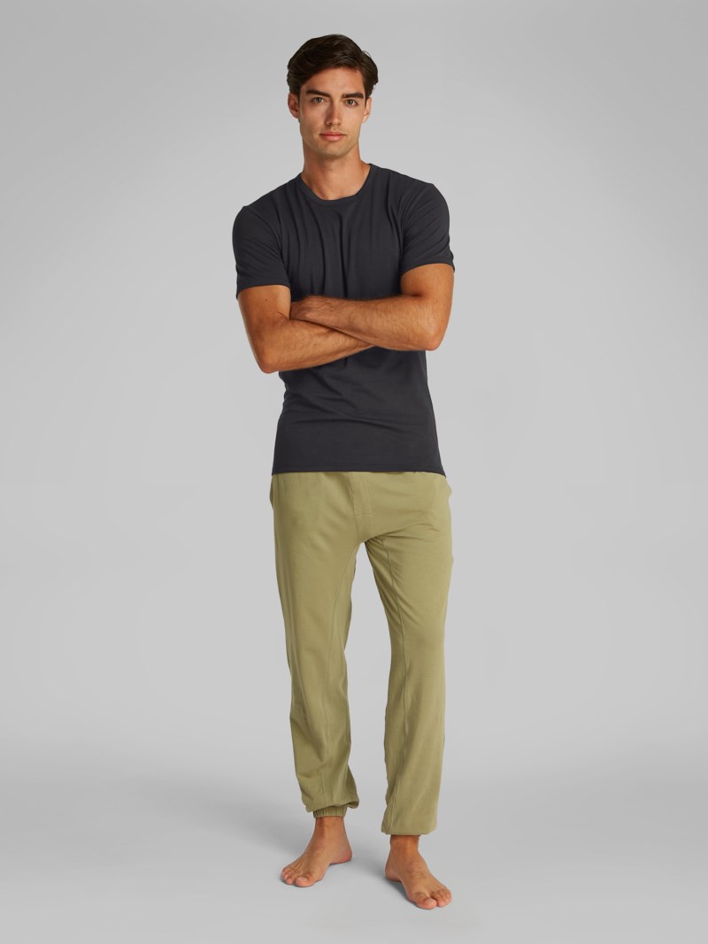 T-shirt lounge crew neck 3-pack black 2