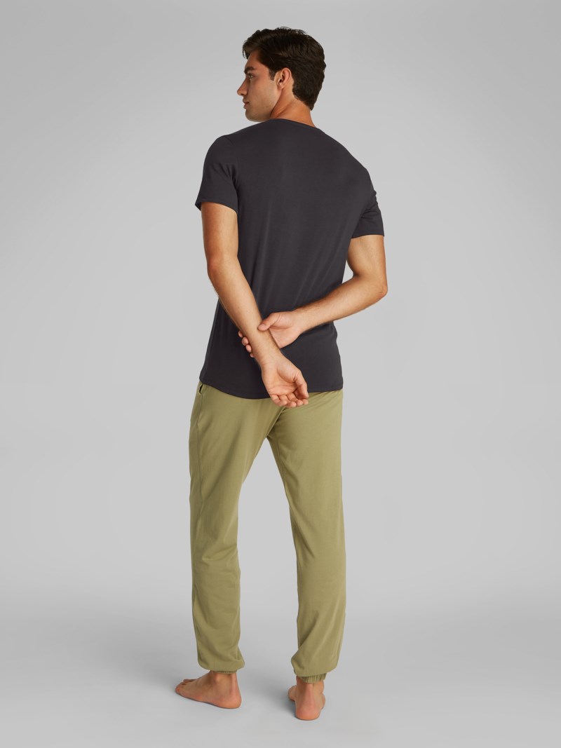 T-shirt lounge crew neck 3-pack black 3