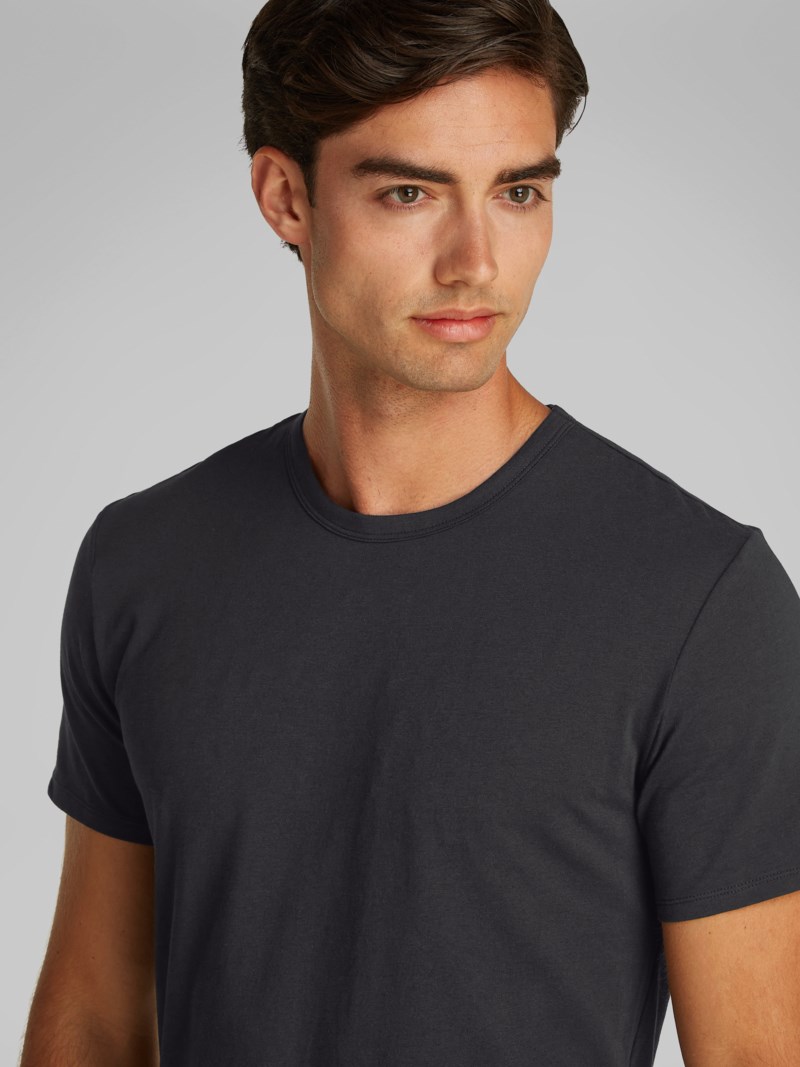 T-shirt lounge crew neck 3-pack black 5