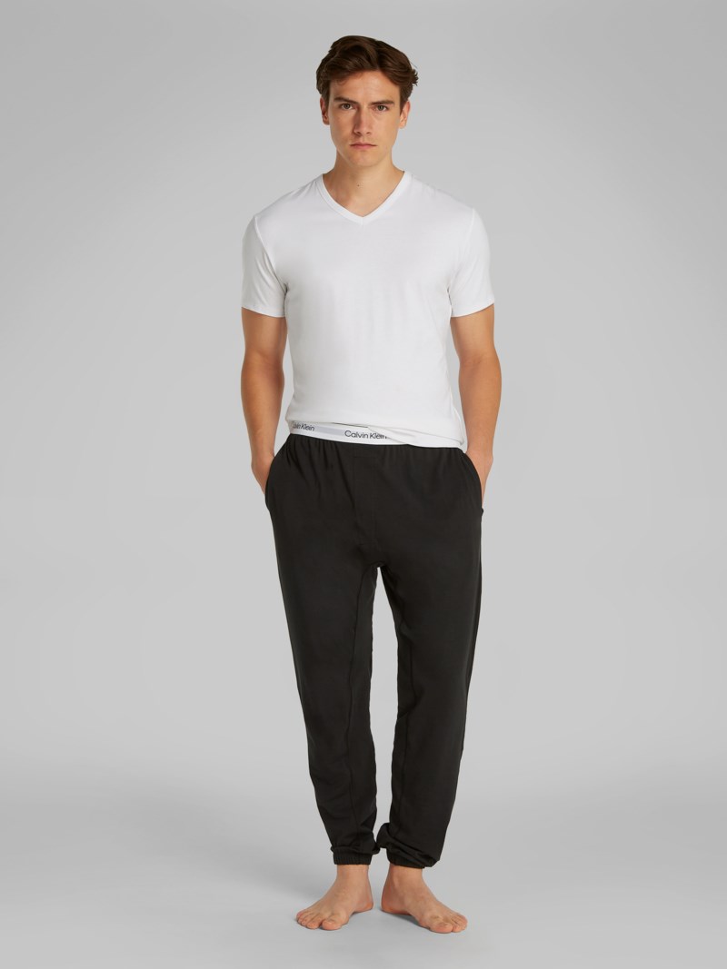 T-shirt lounge v-neck 3-pack white 2