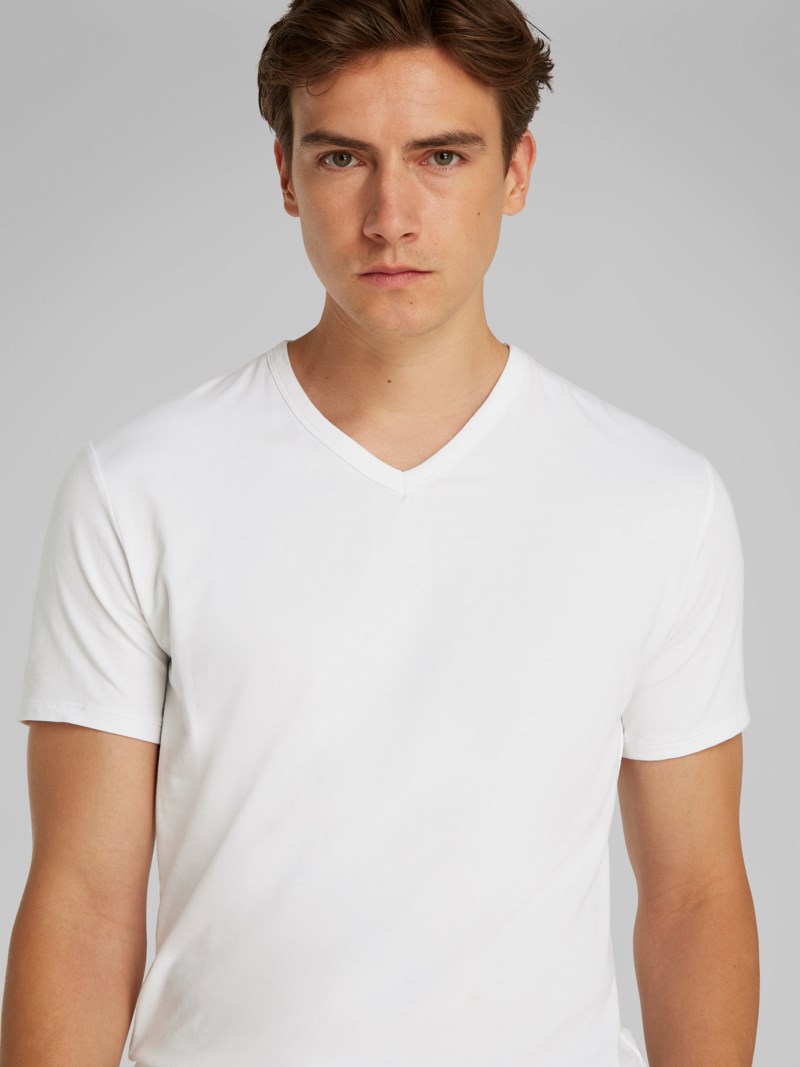 T-shirt lounge v-neck 3-pack white 5