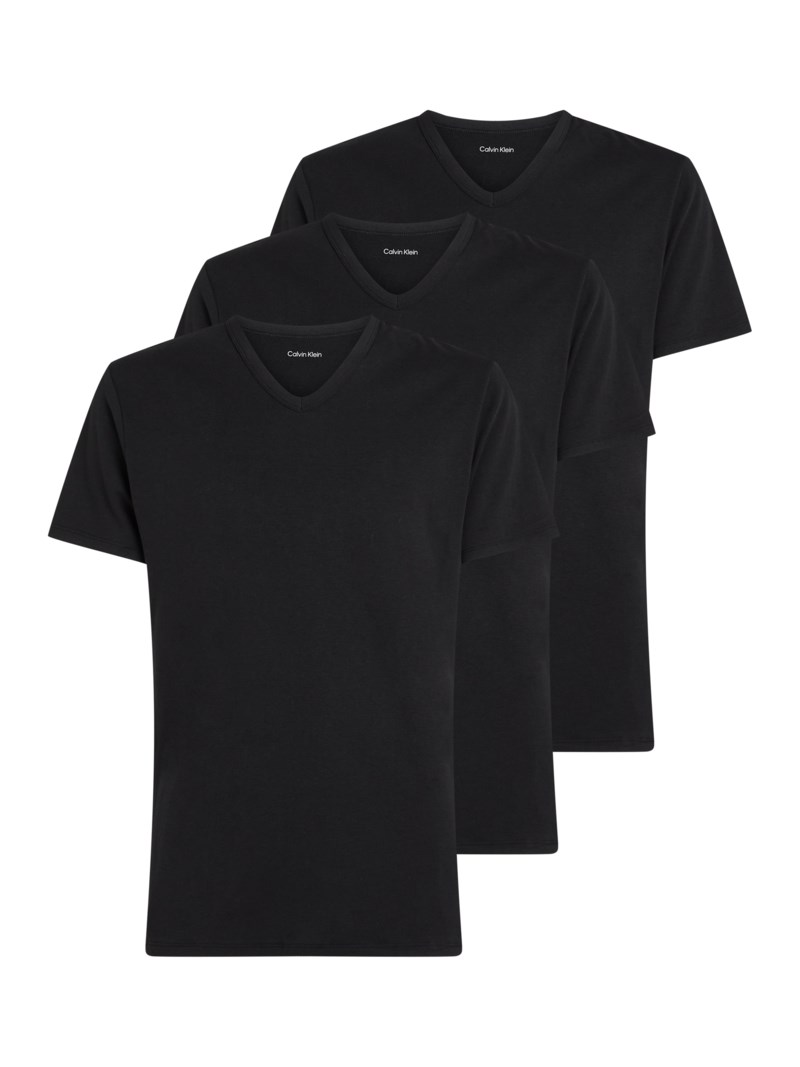 T-shirt lounge v-neck 3-pack white 1