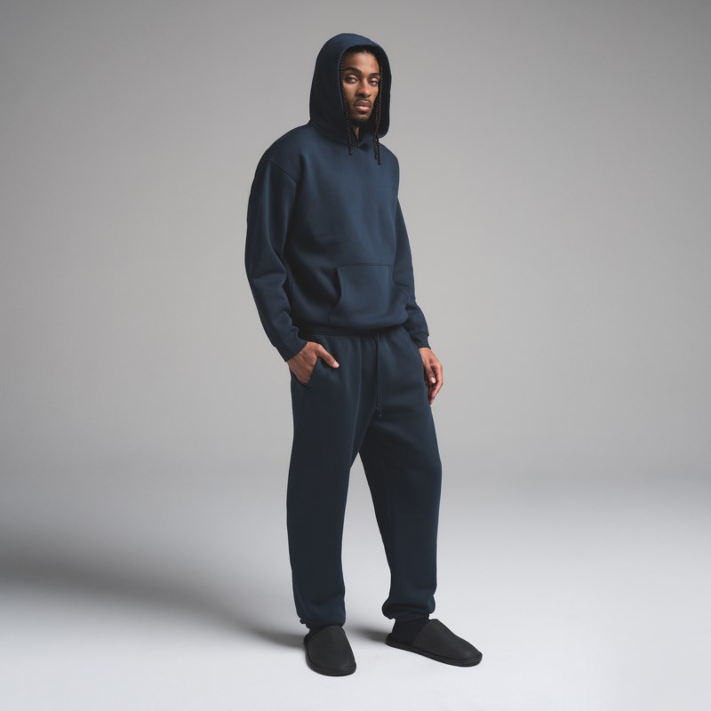 Hoodie fleece lounge light heather grey 3