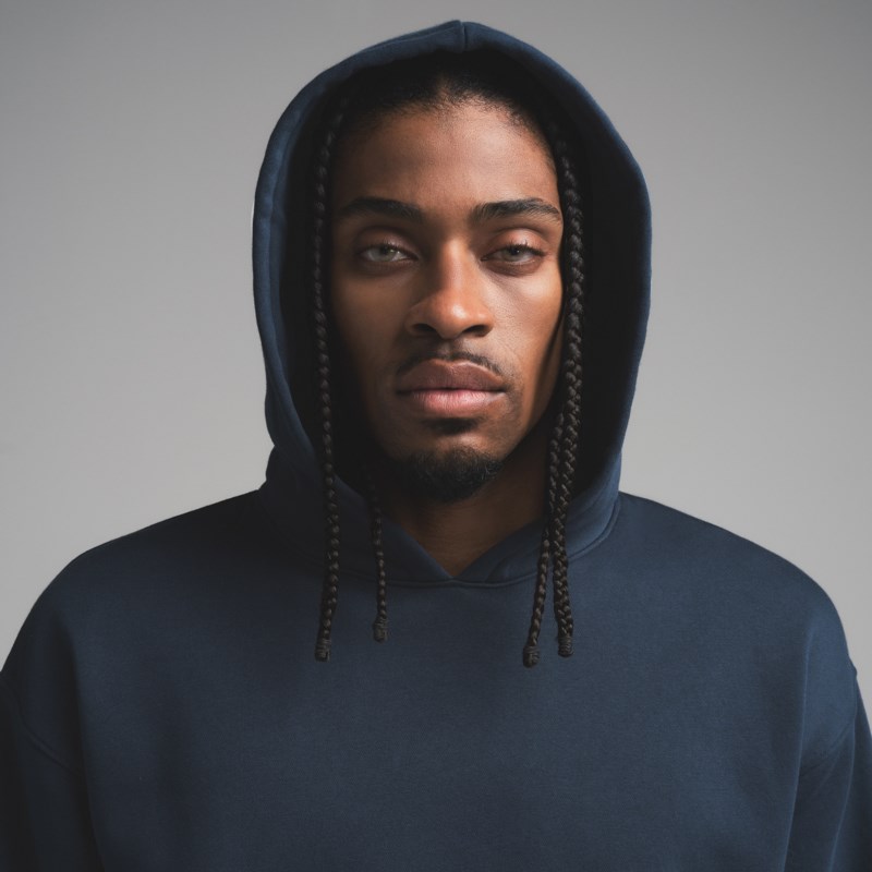 Hoodie fleece lounge light heather grey 4