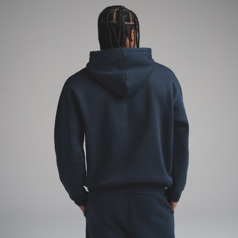 Hoodie fleece lounge light heather grey 5