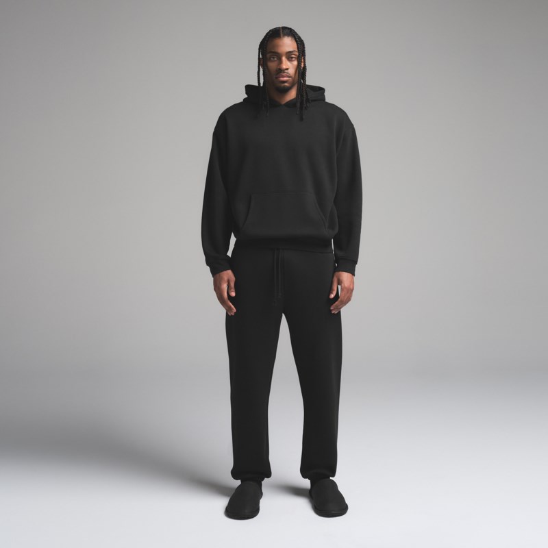Hoodie fleece lounge light heather grey 2