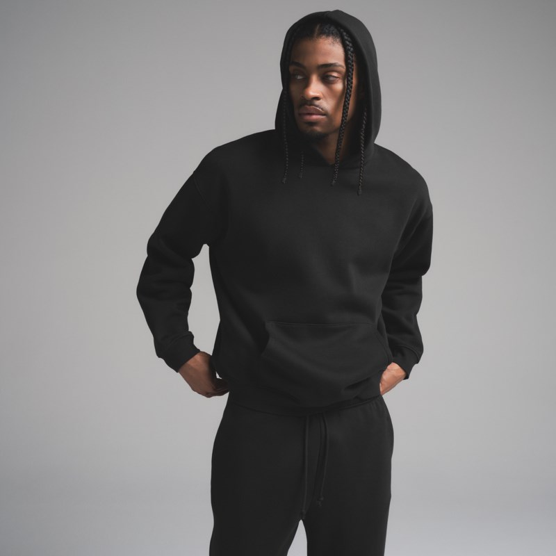 Hoodie fleece lounge light heather grey 3