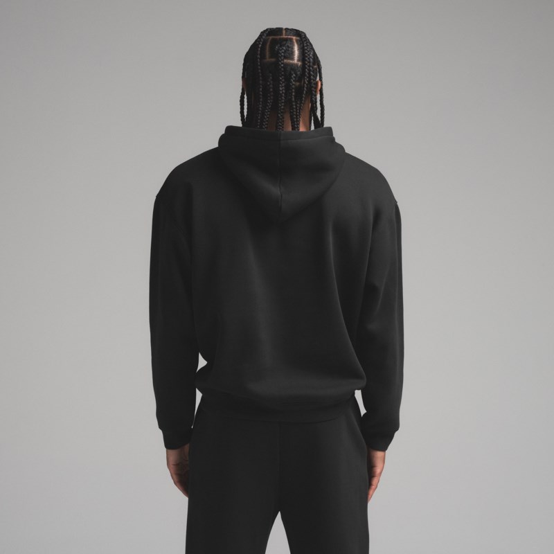 Hoodie fleece lounge light heather grey 4