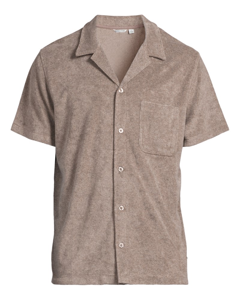 Skjorta toweling pool taupe melange 1