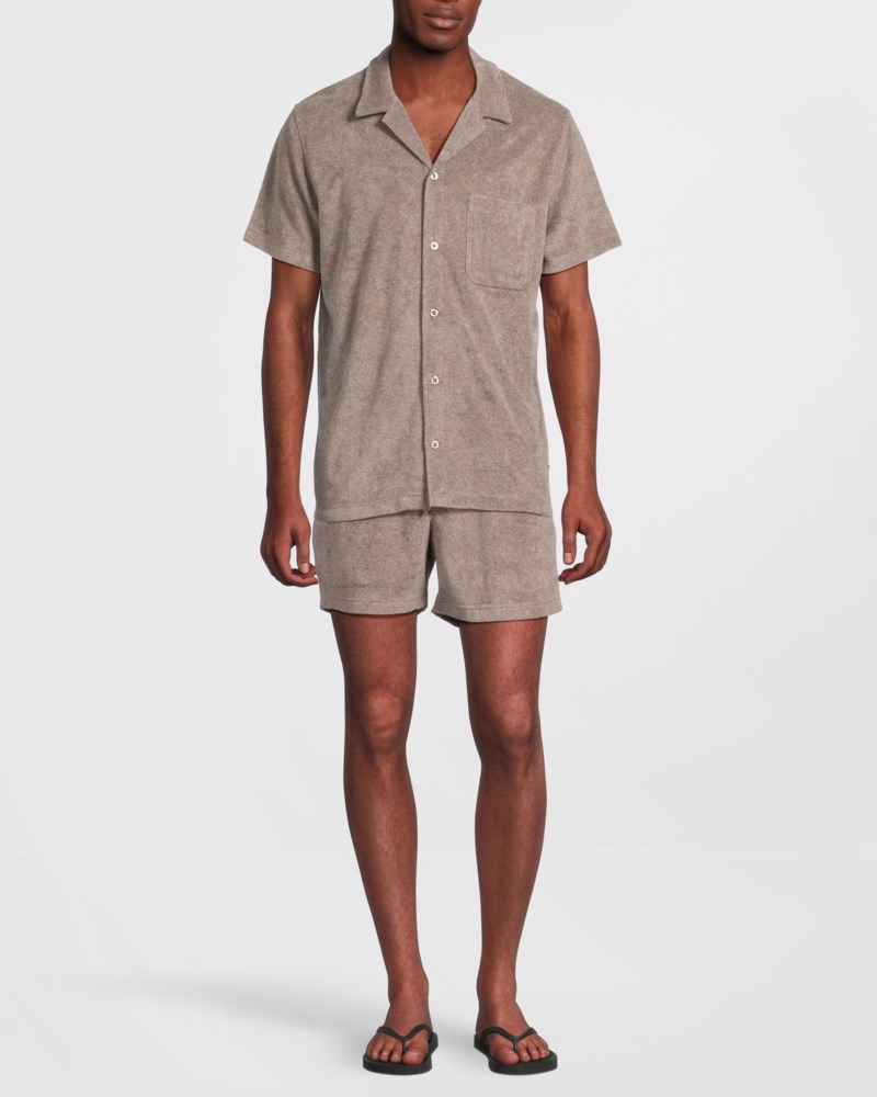 Shorts toweling pool taupe melange 2