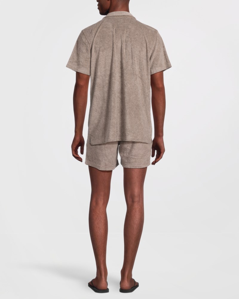 Shorts toweling pool taupe melange 4