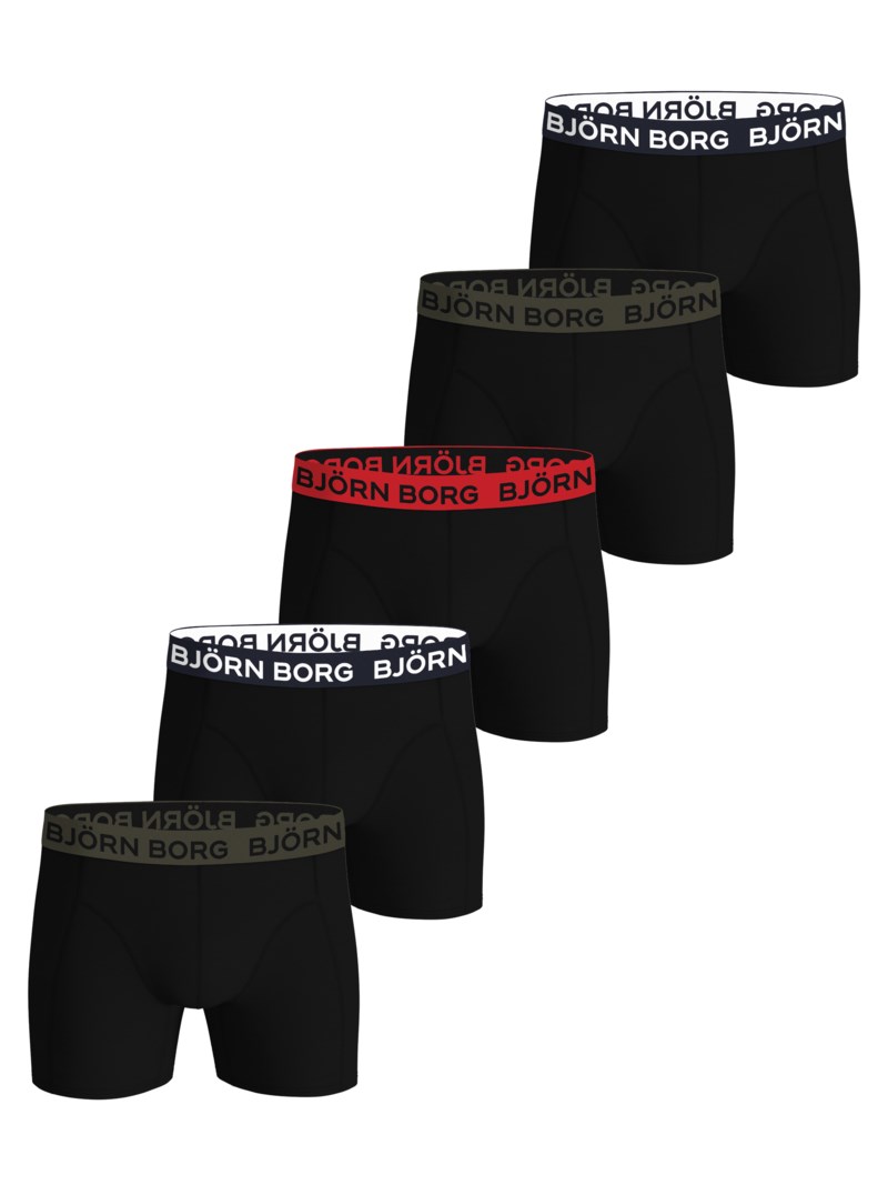 Kalsong stretch boxer 5-pack black/ multi 1