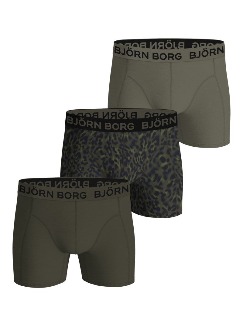 Kalsong stretch boxers 3-pack green/ pattern 1