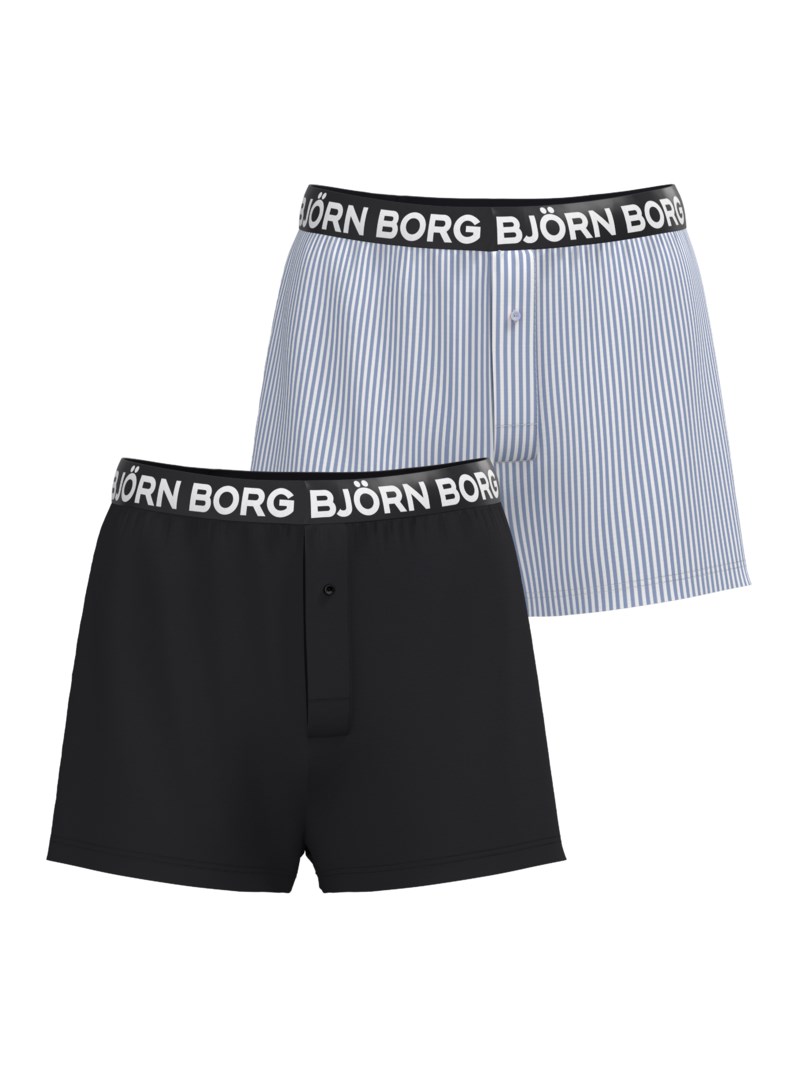 Boxershorts woven stretch black/ pattern 1