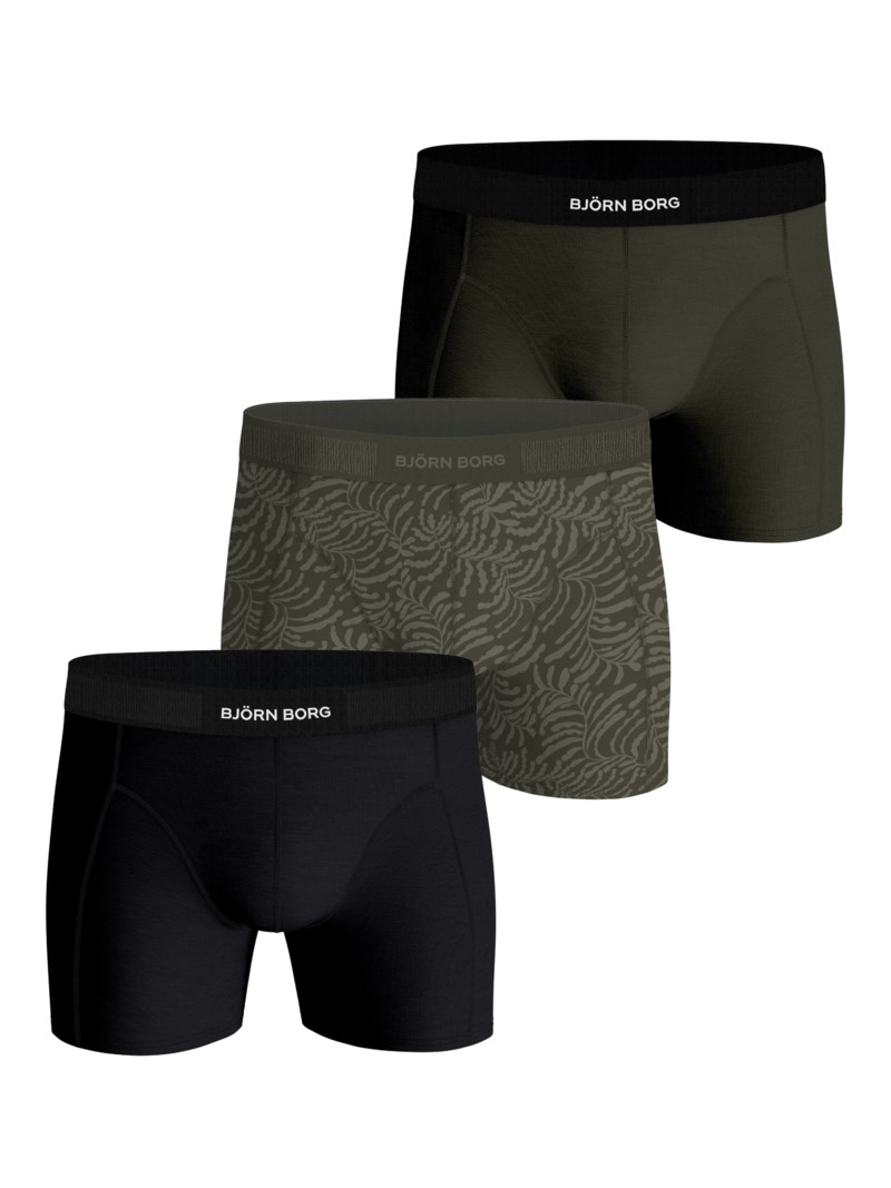 Kalsong stretch boxer 3-pack black/ green 1