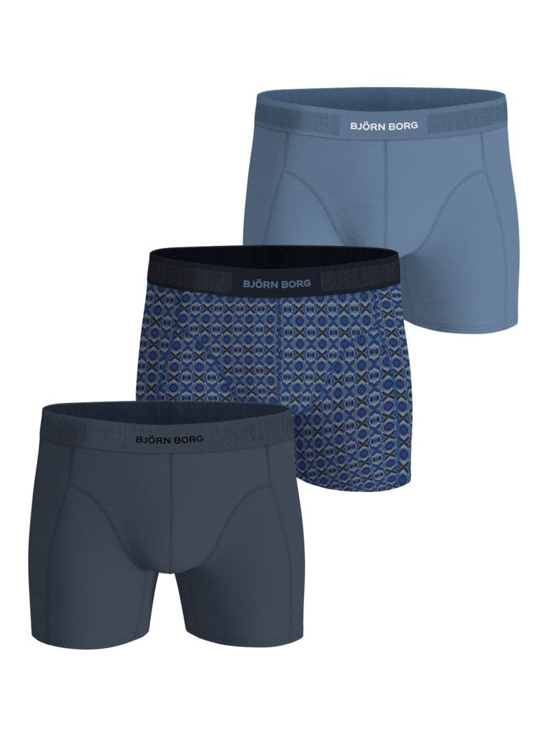 Kalsong stretch boxers 3-pack blue/ pattern 7