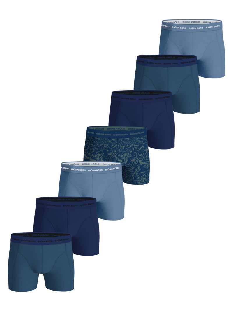 Kalsong stretch boxers 7-pack blue/ navy/ pattern 1